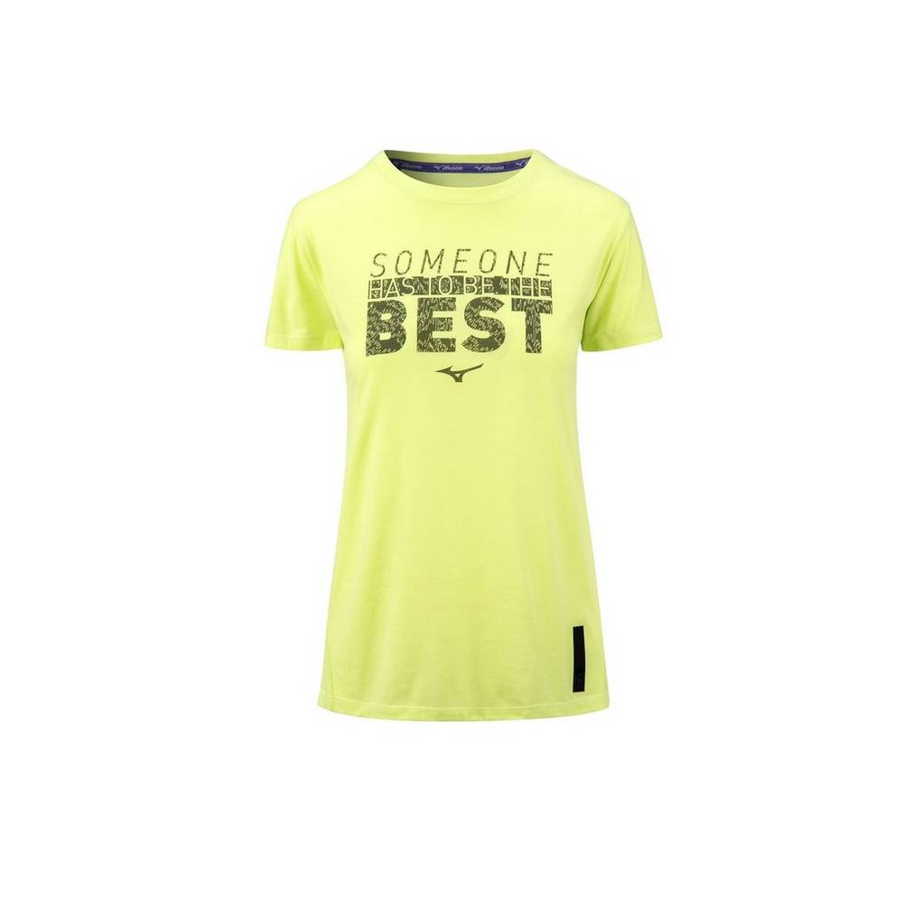 Camisetas Mizuno Ronda Rousey Graphic Mujer Verde Claro España URJW-82596